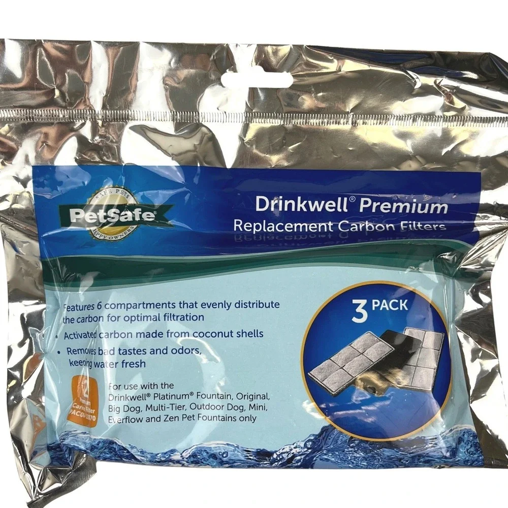 PetSafe Drinkwell Premium Replacement Carbon‎ Filters 5 Filters
